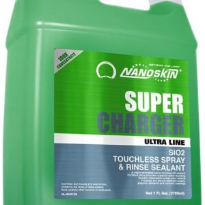 Nanoskin Ultra Line SUPER CHARGER SiO2 Touchless Spray-On/Rinse-Off Sealant 1 Gallon- Car Wash Paint & Glass Spray for Car Detailing | Safe for Cars, Trucks, Motorcycles, RVs & More | 100:1 Dilution