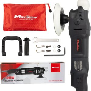 Maxshine 5″ Dual Action & 5″ Rotary Polisher Set – 15mm Long Throw, 1000W Power, 5″ Backing Plate, Variable Speed – Professional Auto Detailing Tool for Paint Restoration