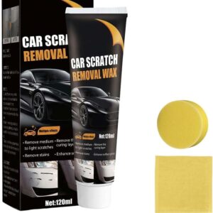 Scratch Removal Wax, 2026 Upgrade Car Scratch Remover Wax for Vehicles Deep Scratches, Professional Car Scratch Repair Paste with Sponge and Wipe for Car Paint Repair (1 pcs)
