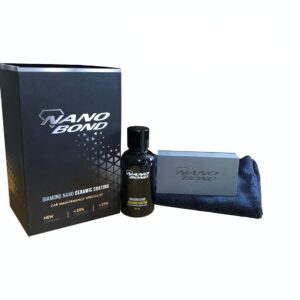 Nano Bond Ceramic Coating for Cars – 80% SiO2 Formula, Hydrophobic Paint Protection, UV & Corrosion Resistant for Glass, Wheels & Plastic, Easy Application, Car Detailing Kit, 30ml