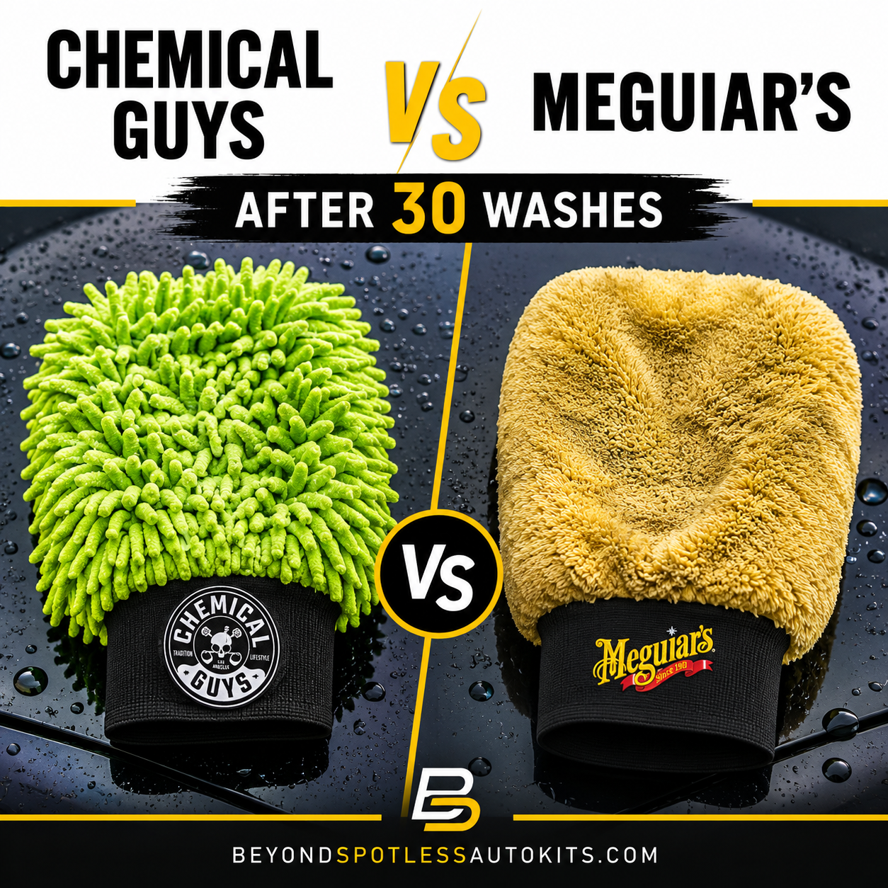 Chemical Guys vs Meguiar’s Wash Mitt: Side-by-Side After 30 Washes