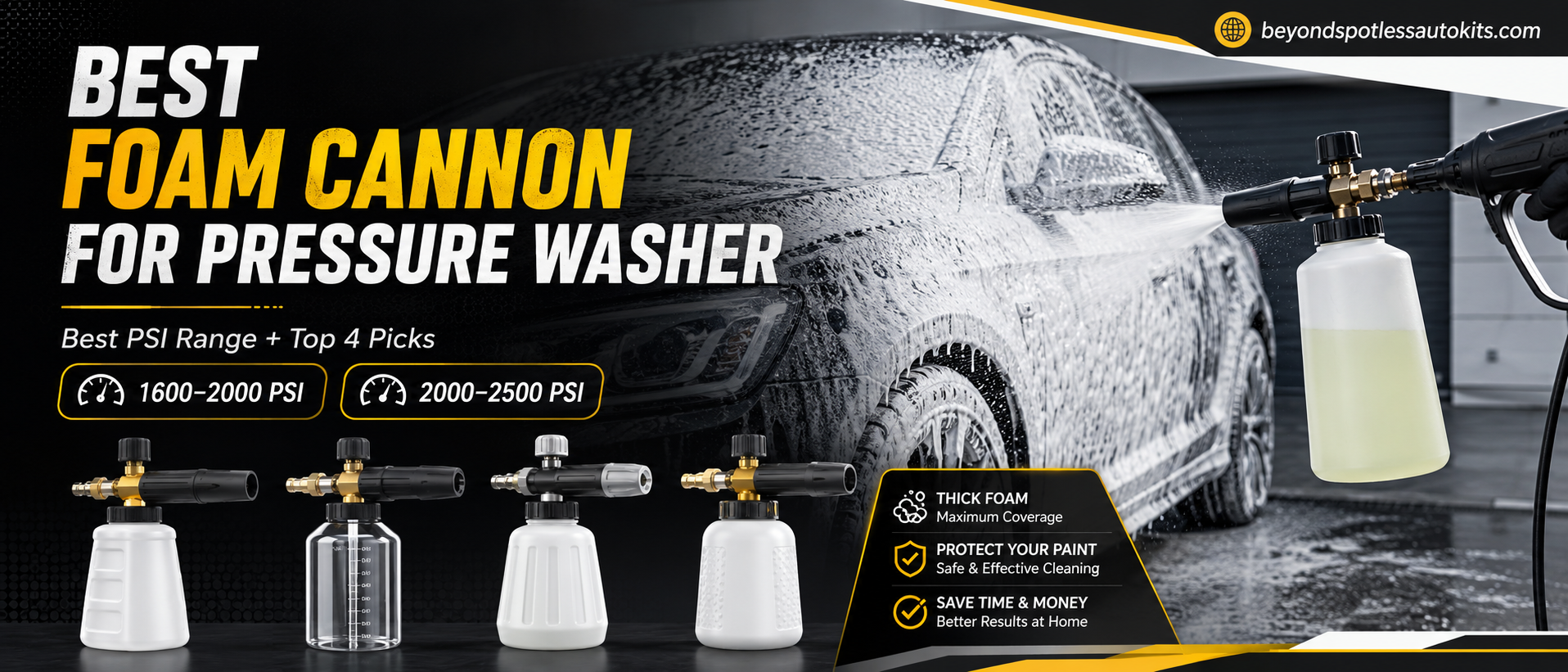 Best Foam Cannon for Pressure Washer: Best PSI Range & Top 4 Picks